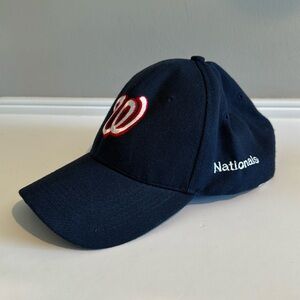 Washington Nationals Baseball Cap Unisex Navy Blue Hat - One Size Velcro closure